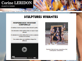 «Sculptures Vivantes», performance de peinture corporelle en public
