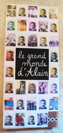 «Le Grand Monde d'Alain»: tableau réalisé pour un anniversaire, hauteur 3m.