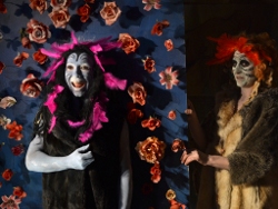 Acteurs costumés avec une peinture corporelle